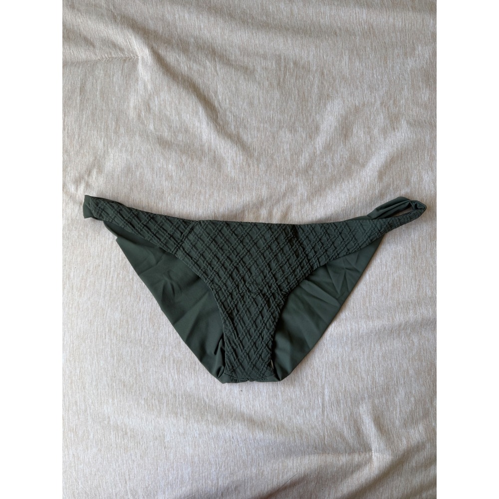 agua bendita lola gemstone bikini bottom army green, women size large